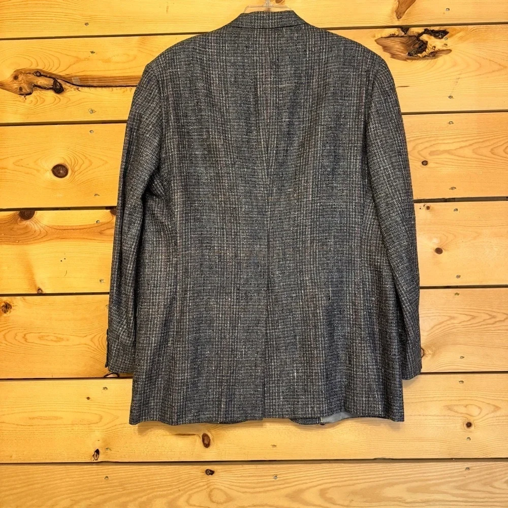 Austin Reed Mens Gray 100% Silk Vintage Blazer 46R Regent Street